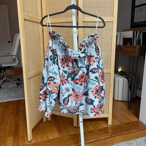 Tuckernuck Off the Shoulder Floral Marguerite Blouse